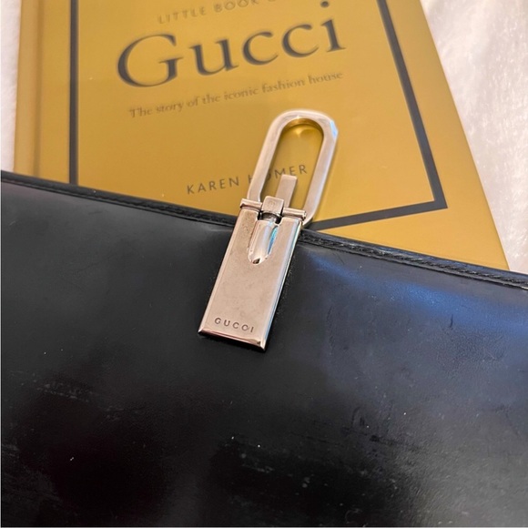 RARE GUCCI LEATHER CLIP WOC - Picture 2 of 8